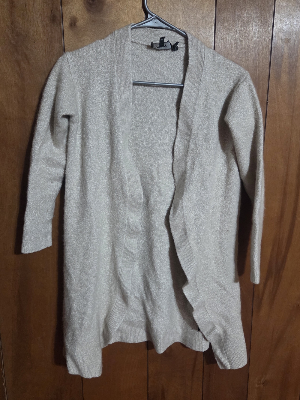 Theory Cream Open-Front Linen Cashmere Cardigan Size Medium Flax